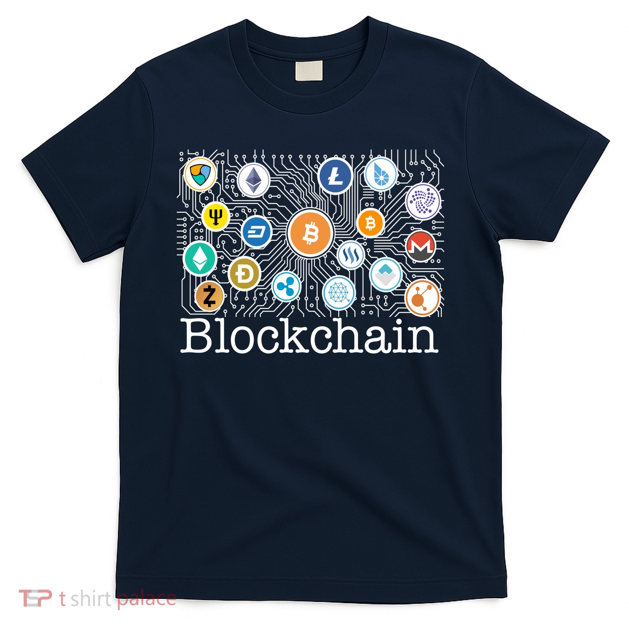 Blockchain Cryptocurrency Logos T-Shirt