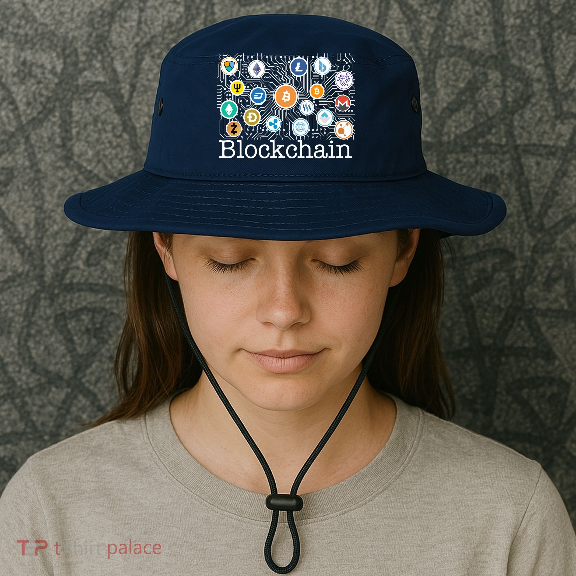 Blockchain Cryptocurrency Logos Bucket Hat