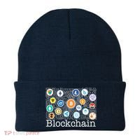 Blockchain Cryptocurrency Logos Beanie thumb 0