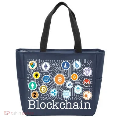 Blockchain Cryptocurrency Logos Tote Bag