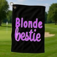 Blonde Bestie Golf Towel thumb 1
