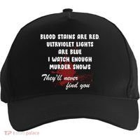 Blood Stains Are Red Ultraviolet Lights Are Blue Five-Panel Snapback Cap thumb 0