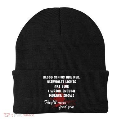 Blood Stains Are Red Ultraviolet Lights Are Blue Beanie