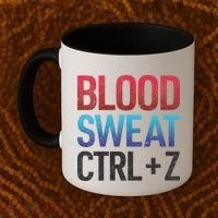 Blood Sweat Ctrl Z Coffee Mug thumb 2