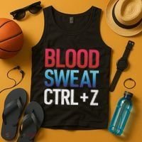 Blood Sweat Ctrl Z Tank Top thumb 4