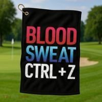 Blood Sweat Ctrl Z Golf Towel thumb 1