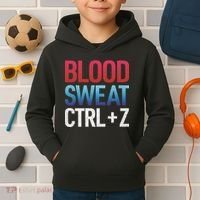 Blood Sweat Ctrl Z Kids Hoodie thumb 2