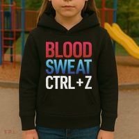 Blood Sweat Ctrl Z Kids Hoodie thumb 3