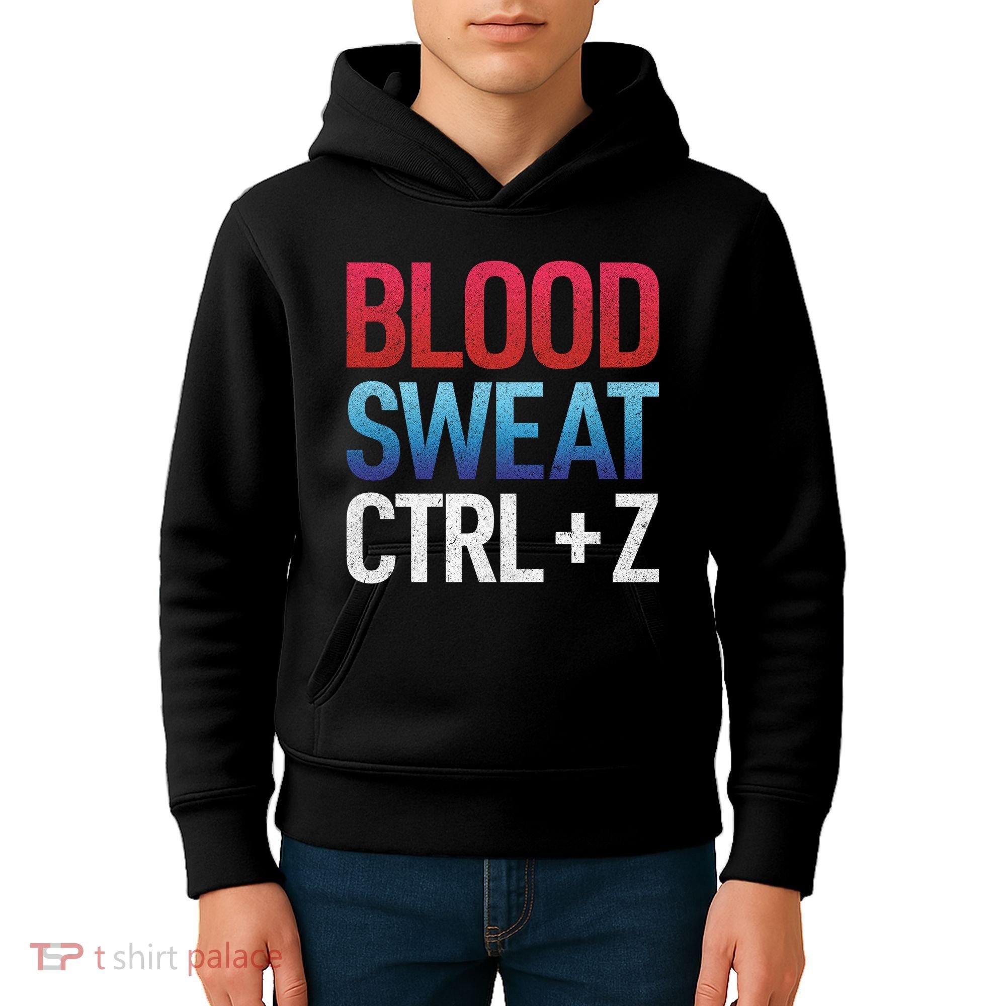 Blood Sweat Ctrl Z Kids Hoodie