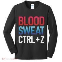 Blood Sweat Ctrl Z Kids Long Sleeve Shirt thumb 0