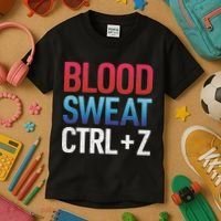 Blood Sweat Ctrl Z Kids T-Shirt thumb 3