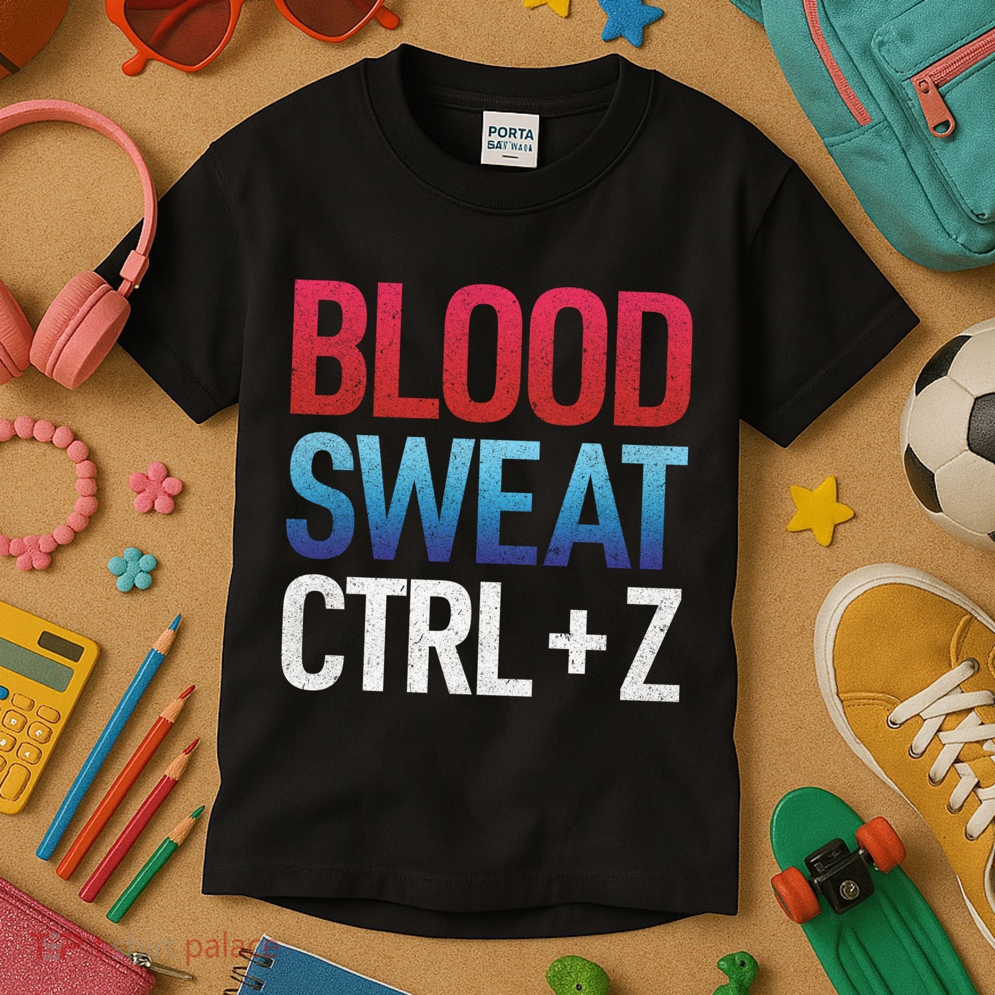 Blood Sweat Ctrl Z Kids T-Shirt