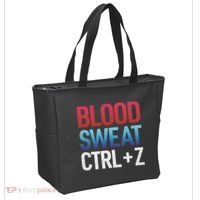 Blood Sweat Ctrl Z Tote Bag thumb 2