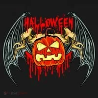 Bloody Bat Pumpkin Halloween Doggie Tank thumb 4