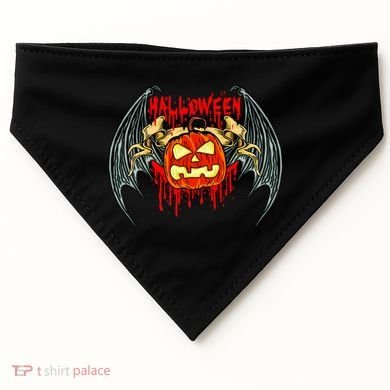 Bloody Bat Pumpkin Halloween USA-Made Doggie Bandana