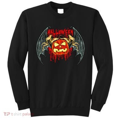 Bloody Bat Pumpkin Halloween Sweatshirt