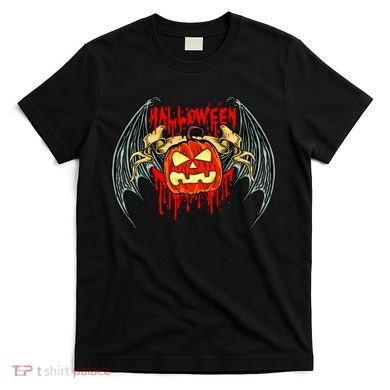 Bloody Bat Pumpkin Halloween T-Shirt
