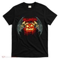 Bloody Bat Pumpkin Halloween T-Shirt thumb 0