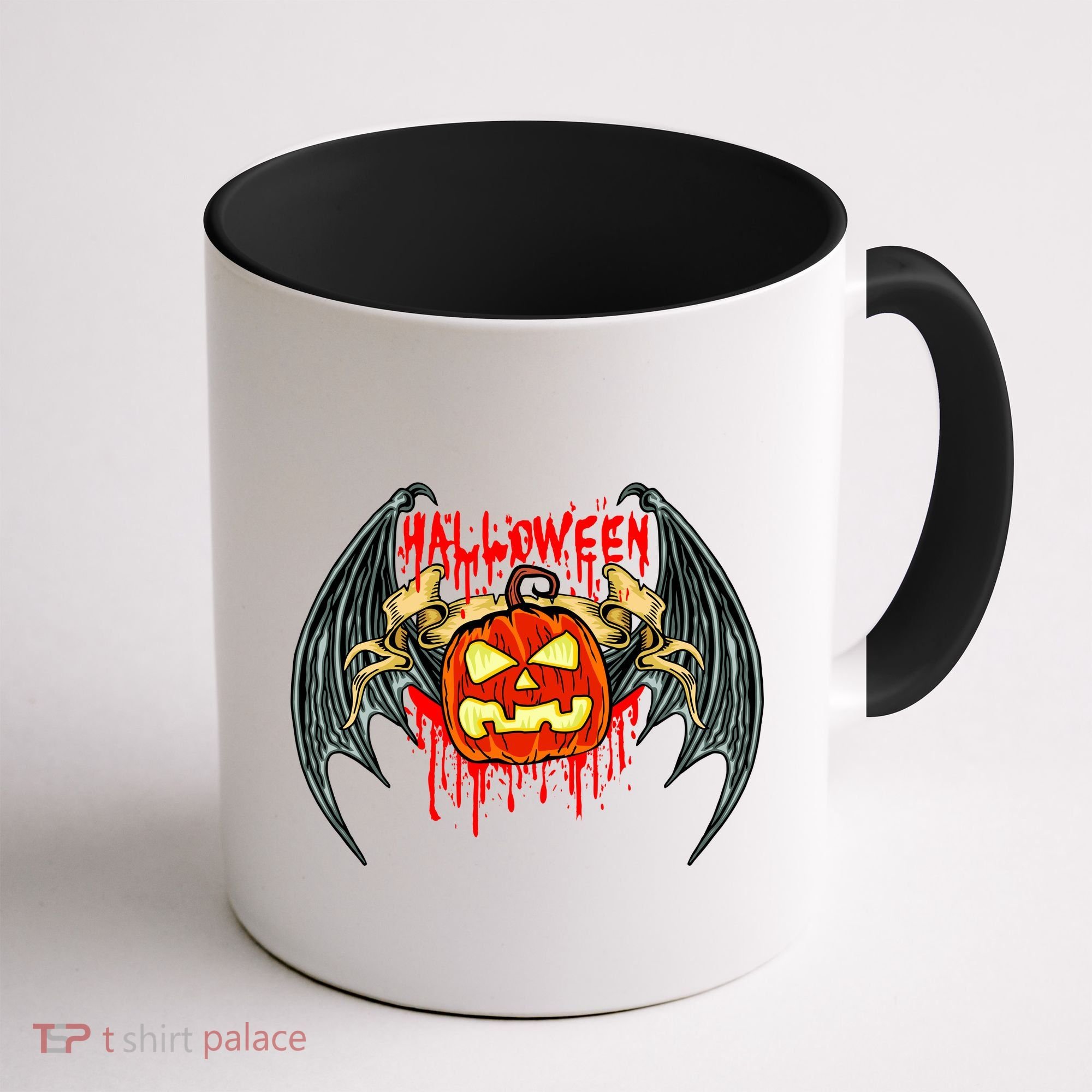 Bloody Bat Pumpkin Halloween Coffee Mug