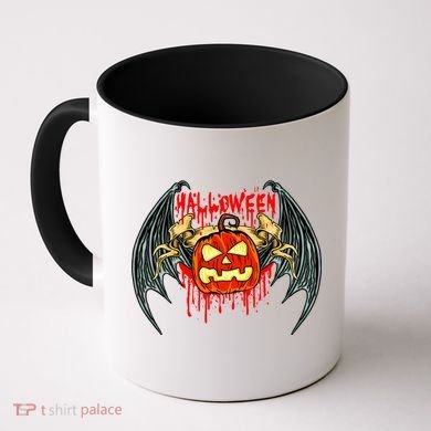 Bloody Bat Pumpkin Halloween Coffee Mug