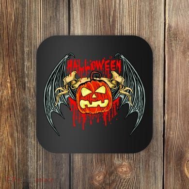 Bloody Bat Pumpkin Halloween Coaster