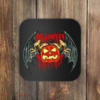 Bloody Bat Pumpkin Halloween Coaster thumb 0