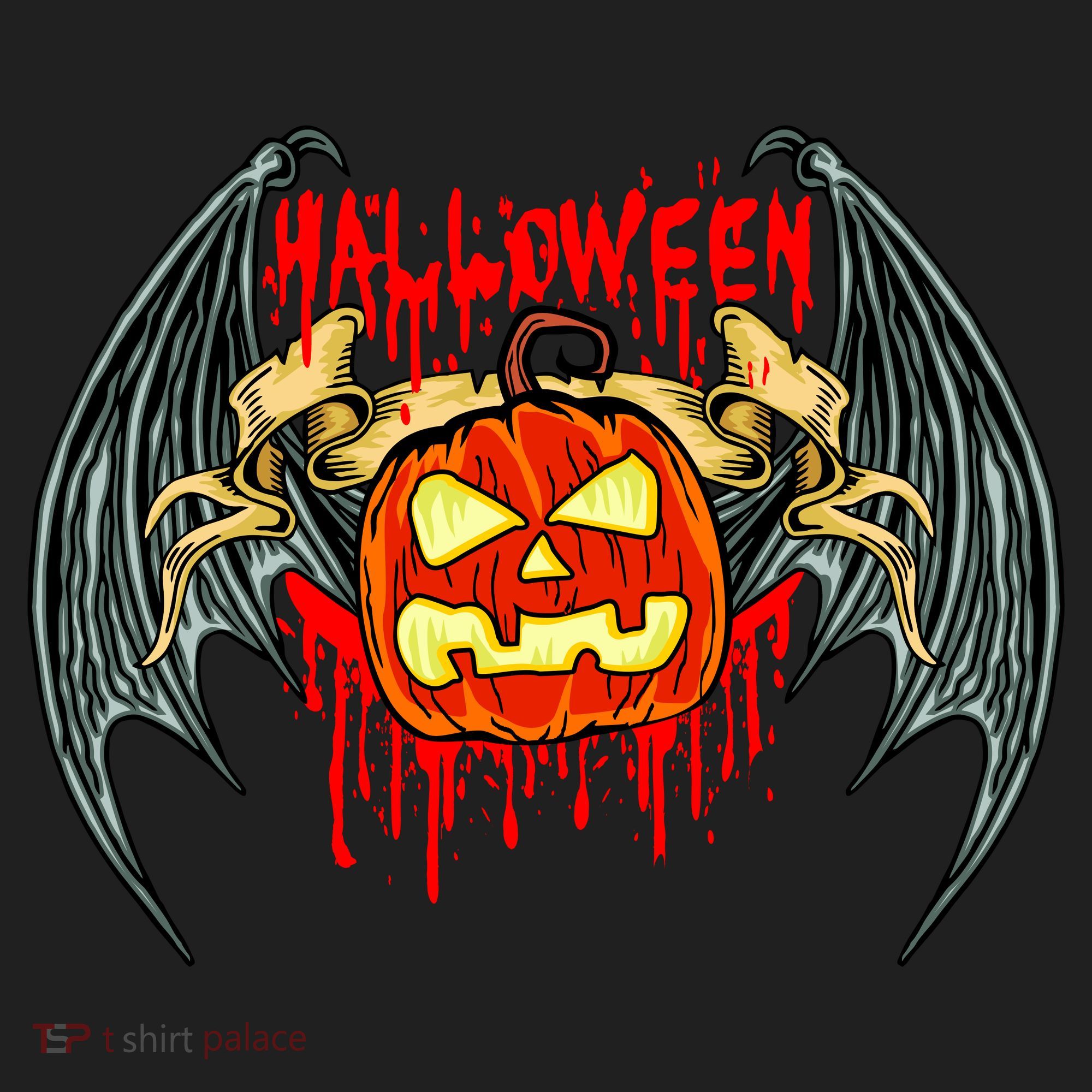 Bloody Bat Pumpkin Halloween Hat