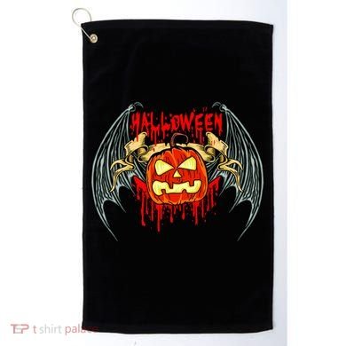 Bloody Bat Pumpkin Halloween Golf Towel