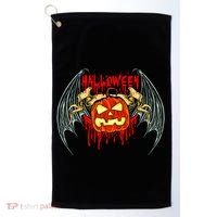Bloody Bat Pumpkin Halloween Golf Towel thumb 0