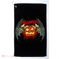 Bloody Bat Pumpkin Halloween Golf Towel thumb 0