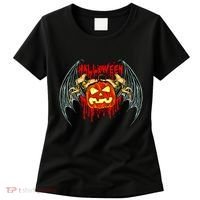 Bloody Bat Pumpkin Halloween Women's T-Shirt thumb 0