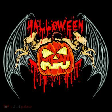 Bloody Bat Pumpkin Halloween Kids Colorblock Raglan Jersey