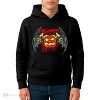 Bloody Bat Pumpkin Halloween Kids Hoodie thumb 4
