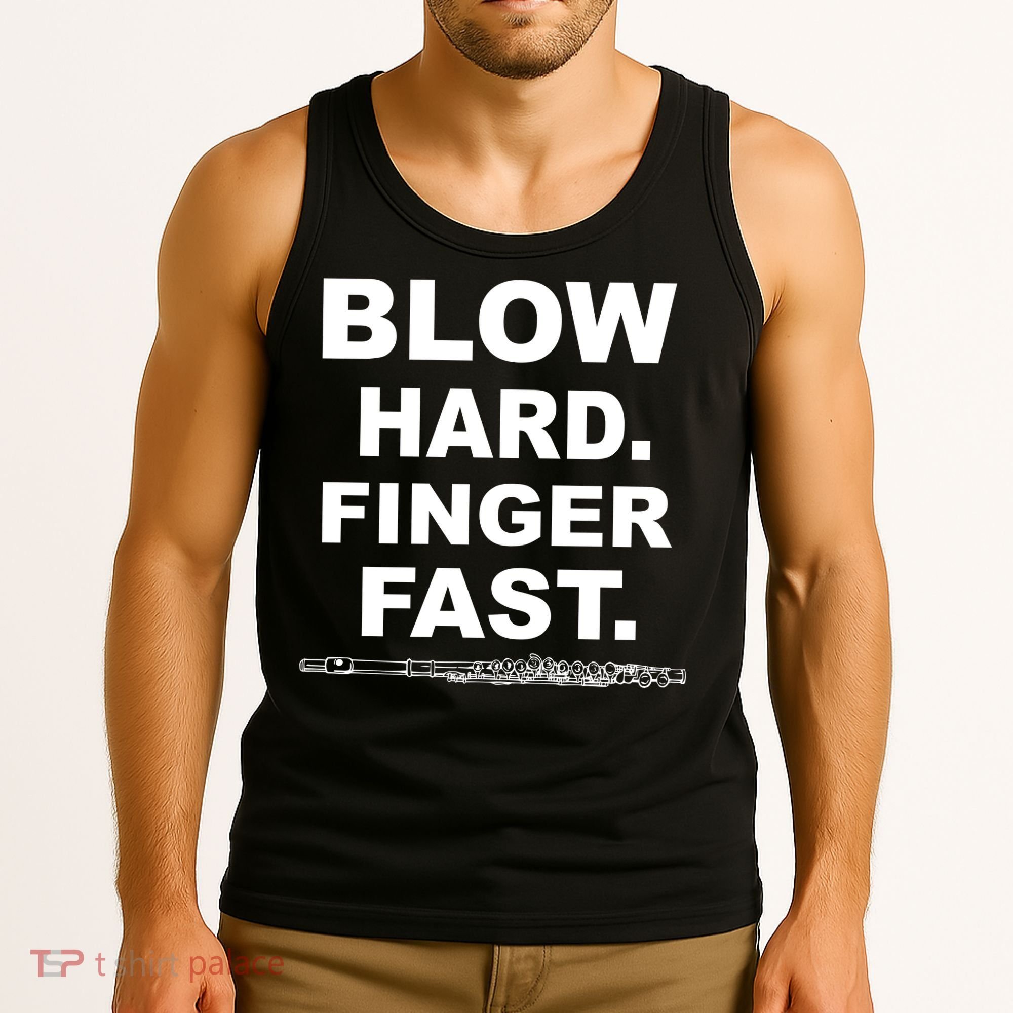Blow Hard Finger Fast Flute Tank Top