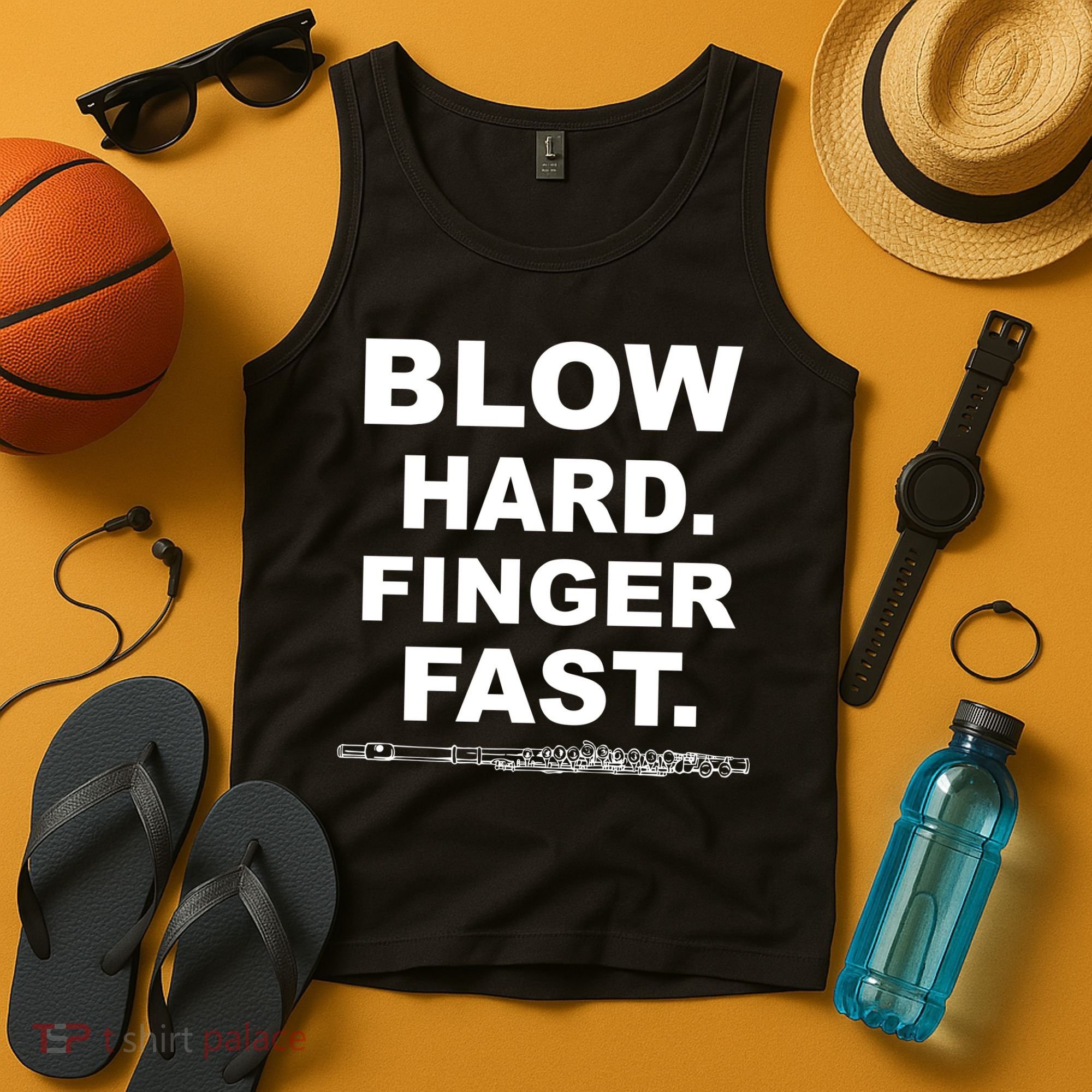 Blow Hard Finger Fast Flute Tank Top