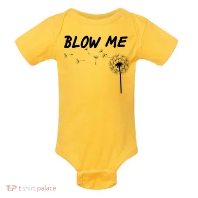 Blow Me Dandelion Baby Bodysuit