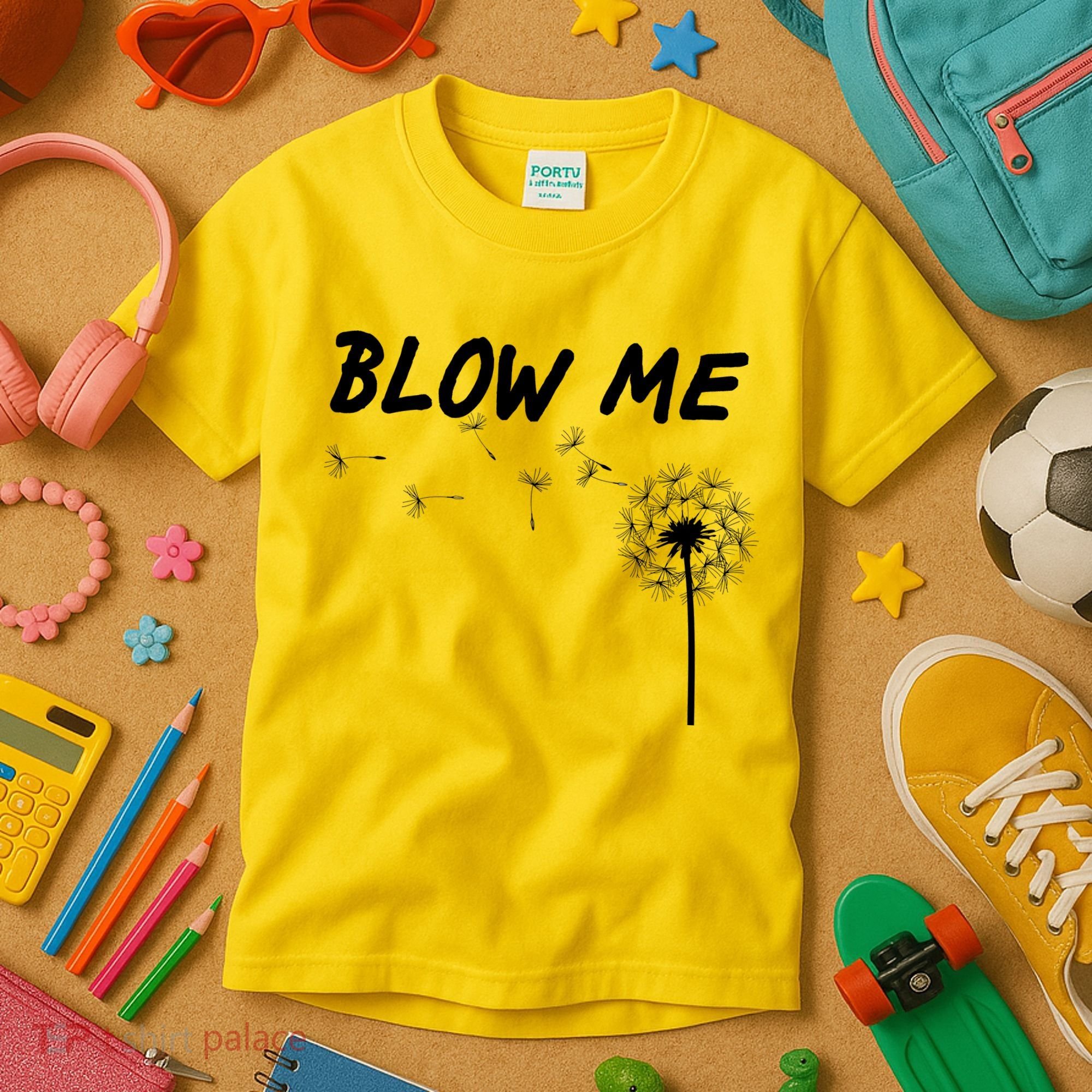 Blow Me Dandelion Kids T-Shirt