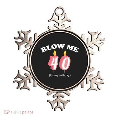 Blow Me It's My 40th Birthday Ornament