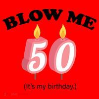 Blow Me It's My 50th Birthday Santa Hat thumb 1