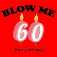 Blow Me It's My 60th Birthday Santa Hat thumb 1
