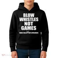 Blow Whistles Not Games Kids Hoodie thumb 4
