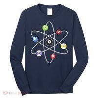 Billiard Lover Pool Player Game Sports Gift Cue Ball Atoms Long Sleeve Shirt thumb 0