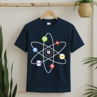 Billiard Lover Pool Player Game Sports Gift Cue Ball Atoms T-Shirt thumb 2