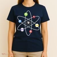 Billiard Lover Pool Player Game Sports Gift Cue Ball Atoms T-Shirt thumb 4
