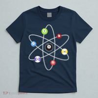 Billiard Lover Pool Player Game Sports Gift Cue Ball Atoms T-Shirt thumb 5