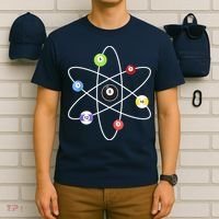 Billiard Lover Pool Player Game Sports Gift Cue Ball Atoms T-Shirt thumb 6