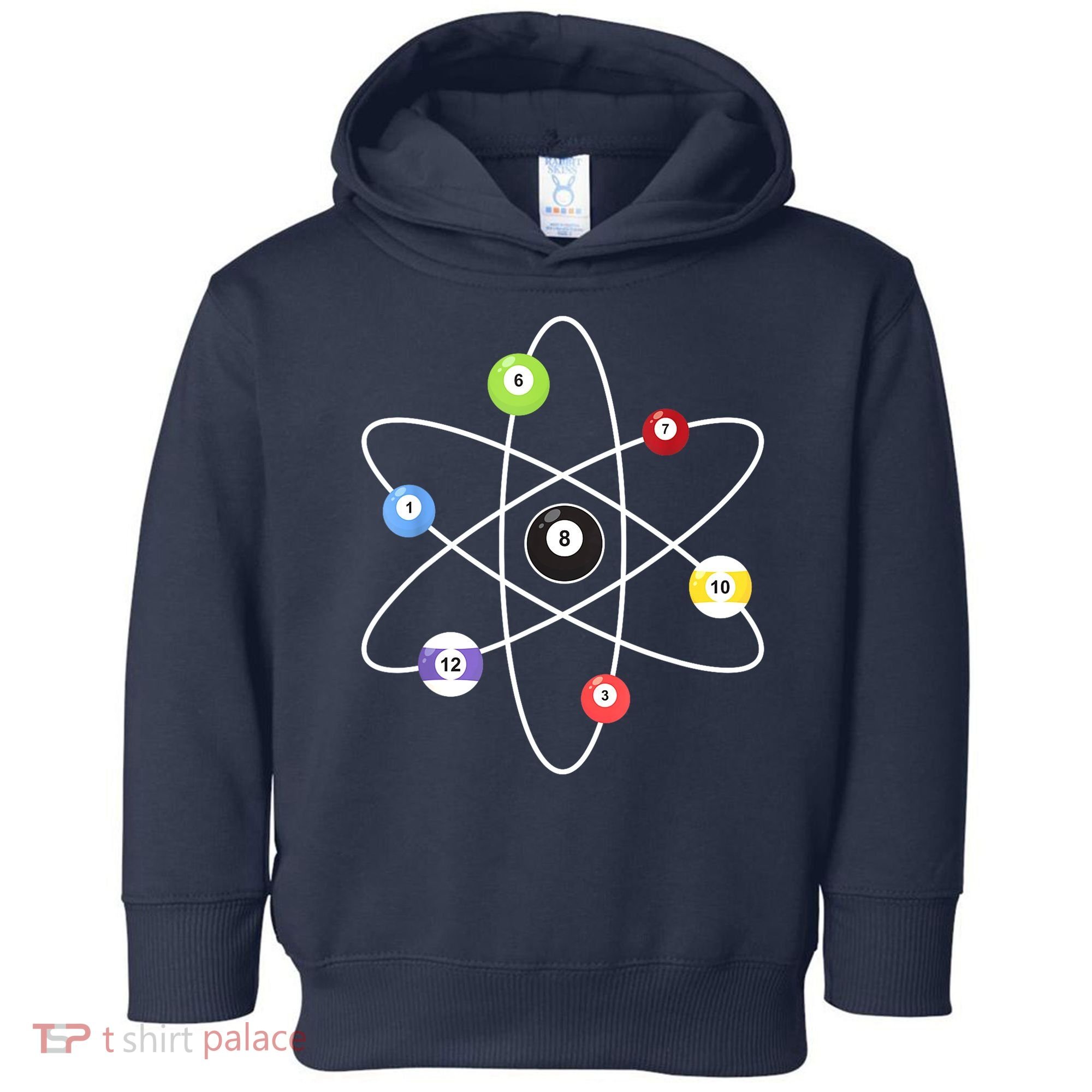 Billiard Lover Pool Player Game Sports Gift Cue Ball Atoms Toddler Hoodie