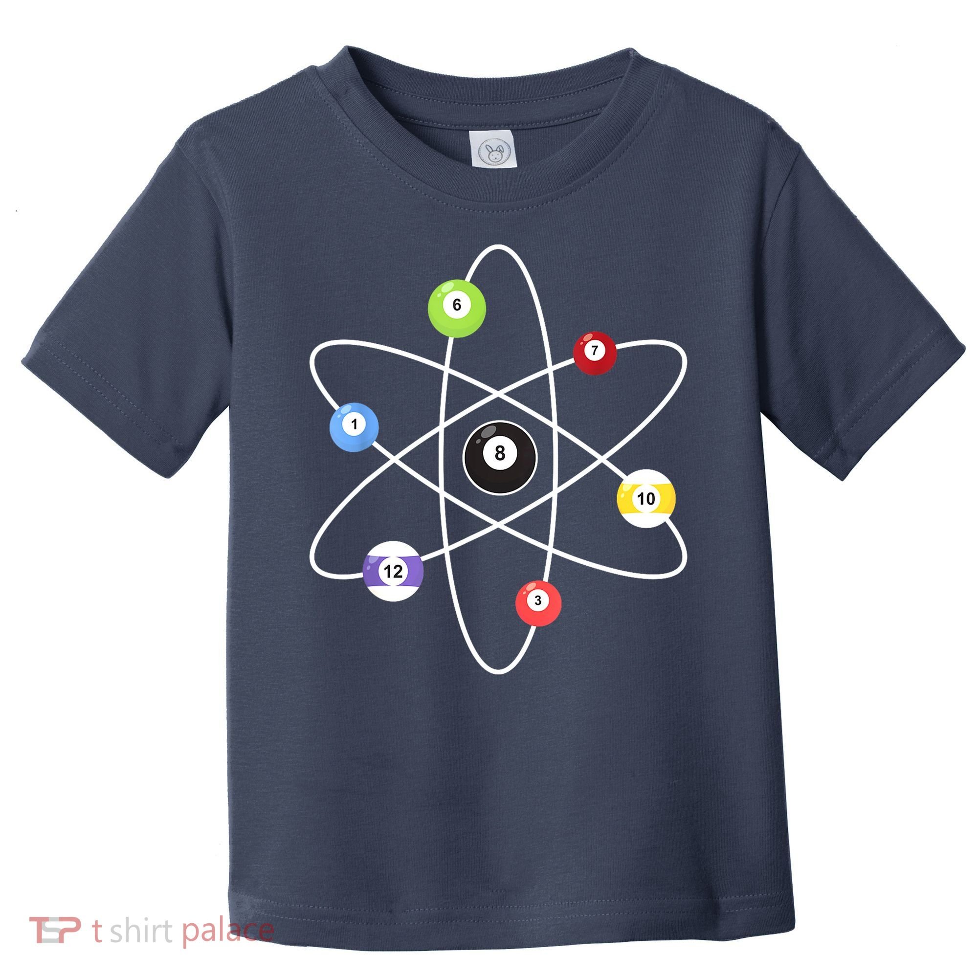 Billiard Lover Pool Player Game Sports Gift Cue Ball Atoms Toddler T-Shirt