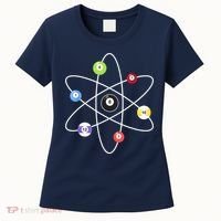 Billiard Lover Pool Player Game Sports Gift Cue Ball Atoms Women's T-Shirt thumb 0