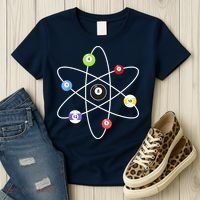 Billiard Lover Pool Player Game Sports Gift Cue Ball Atoms Women's T-Shirt thumb 3